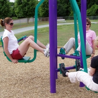 Outdoor Fitness Exercise Equipment Park Trail Course Burlington North Carolina NC